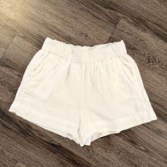 J. Crew Linen Elastic Waist Shorts - Picture 1 of 5